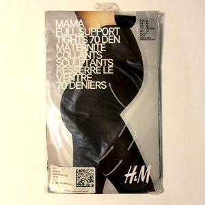NWT H&M MAMA Maternity Tights, Black, Size Medium